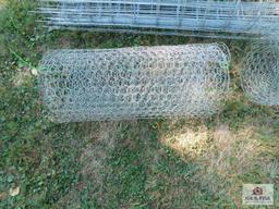 Chicken wire and woven wire fencing