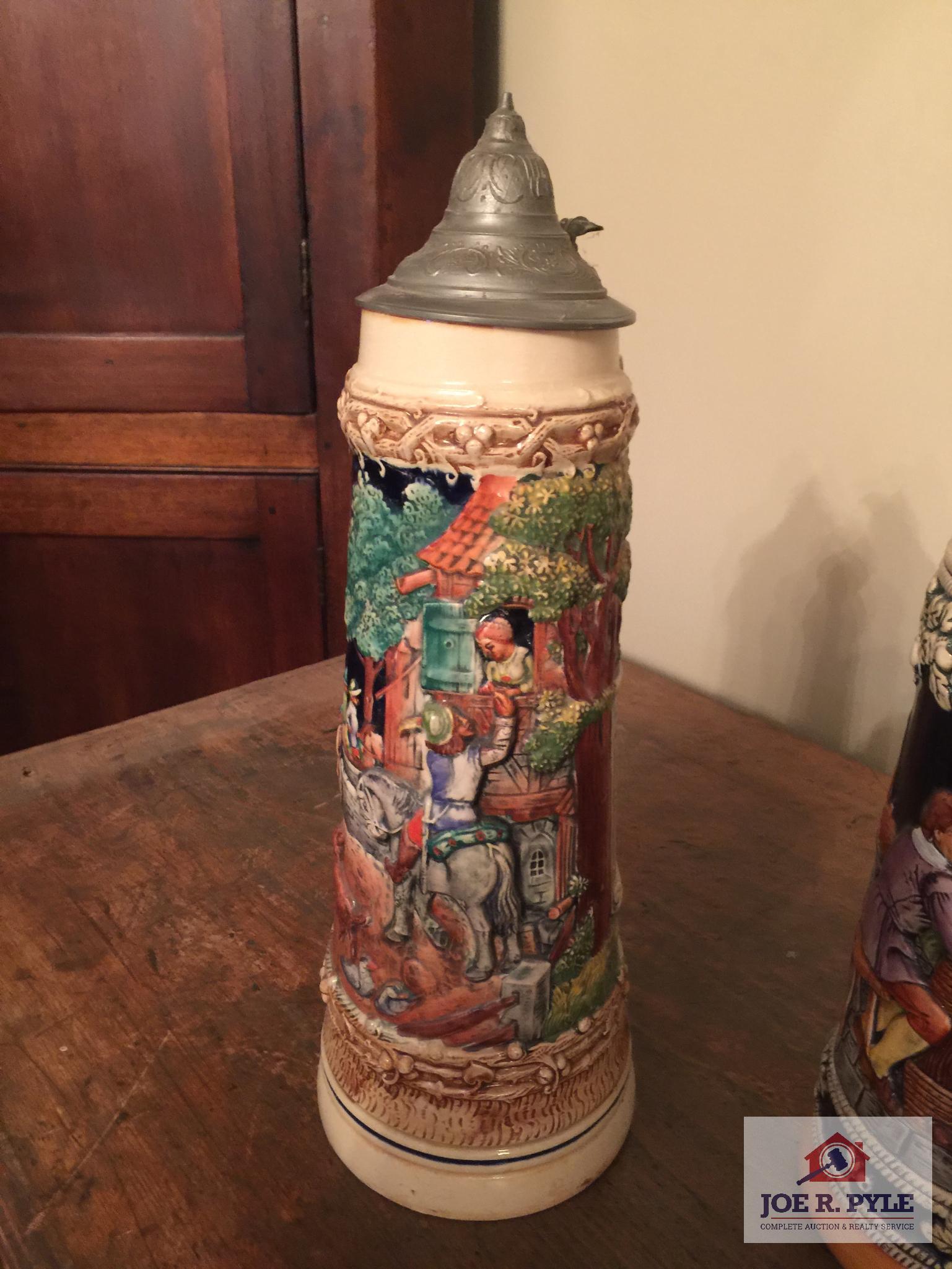 Lot two 2 Gerz German steins