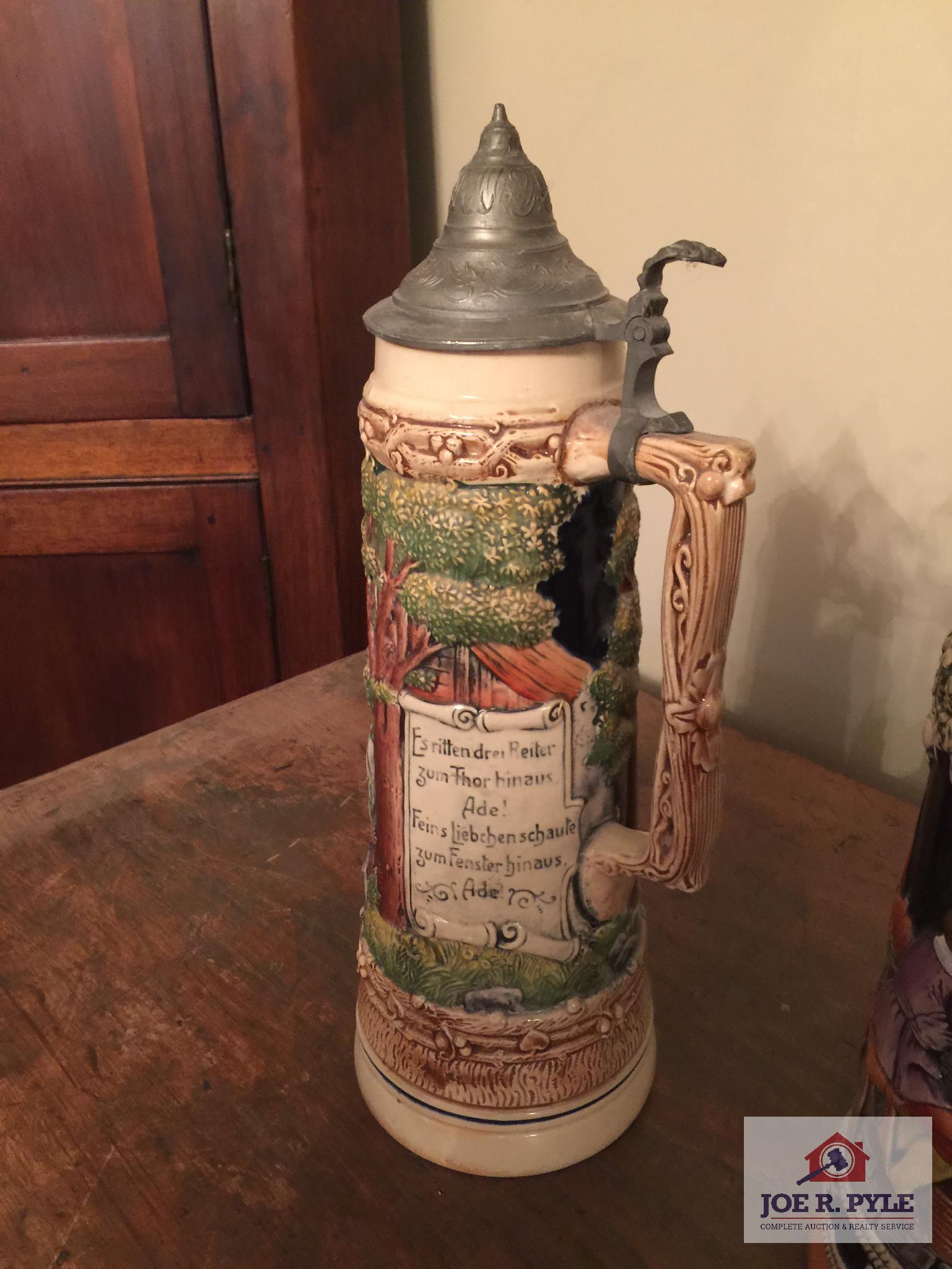 Lot two 2 Gerz German steins