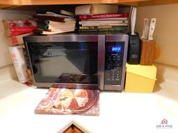 Sharp microwave & cookbooks