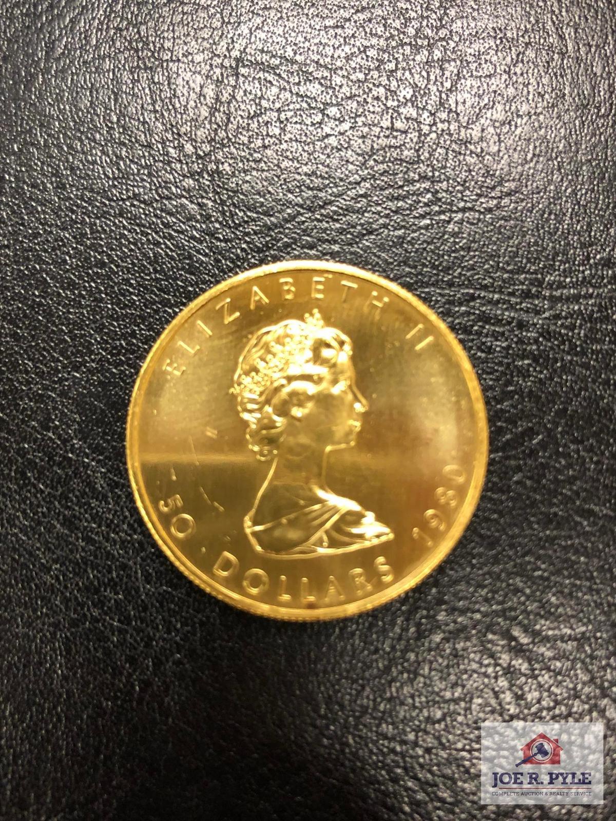 Canadian Gold Maple Leaf 1 OZ.