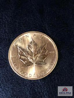 Canadian Gold Maple Leaf 1 OZ.