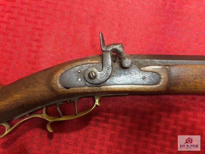 S.H. WARD HALF STOCK PERCUSSION MUZZLE LOADING RIFLE .38 CAL