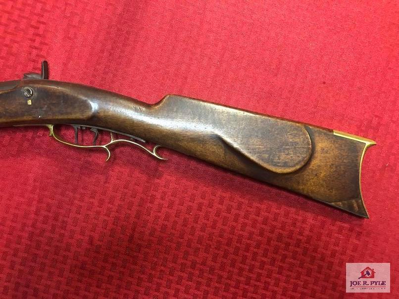 S.H. WARD HALF STOCK PERCUSSION MUZZLE LOADING RIFLE .38 CAL