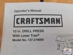 Craftsman 10" drill press with laser trac model #137.219000