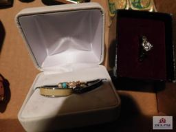 Collection of costume jewelry and pins