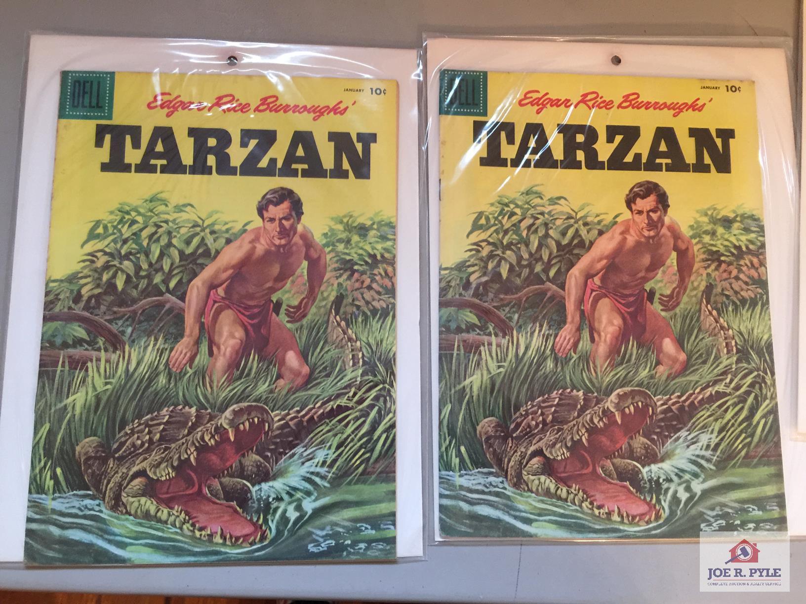 Lot of thirteen (13) 1950's Tarzan 10 cent comic books average condition with wear