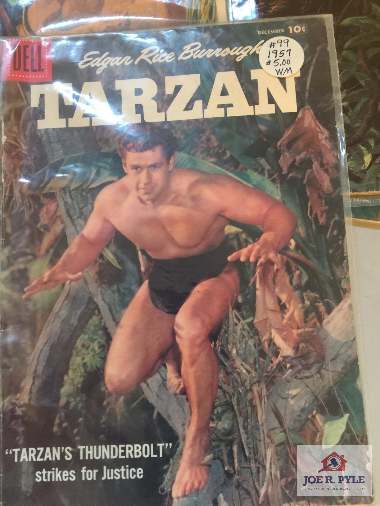 Lot of thirteen (13) 1950's Tarzan 10 cent comic books average condition with wear