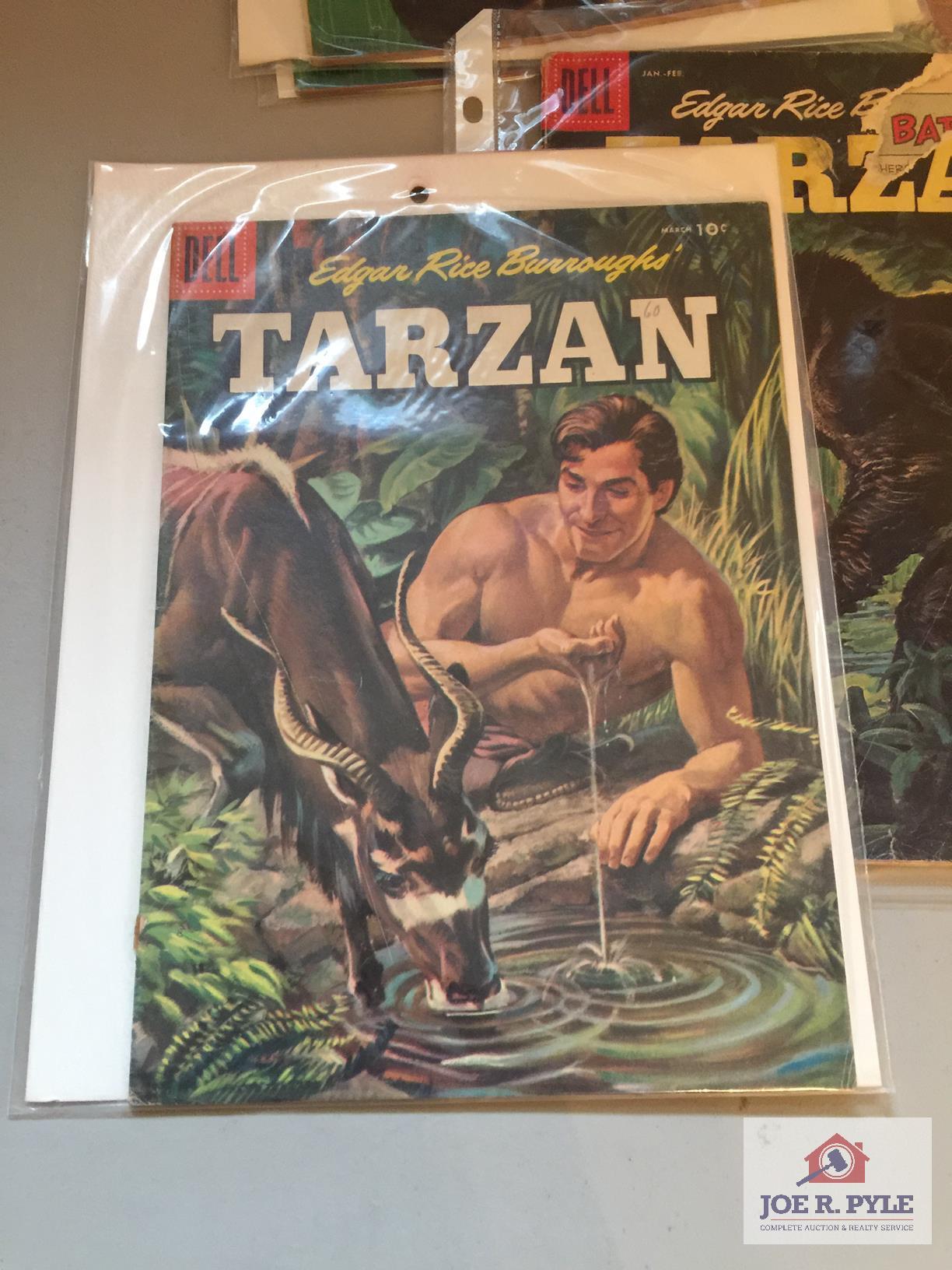 Lot of thirteen (13) 1950's Tarzan 10 cent comic books average condition with wear