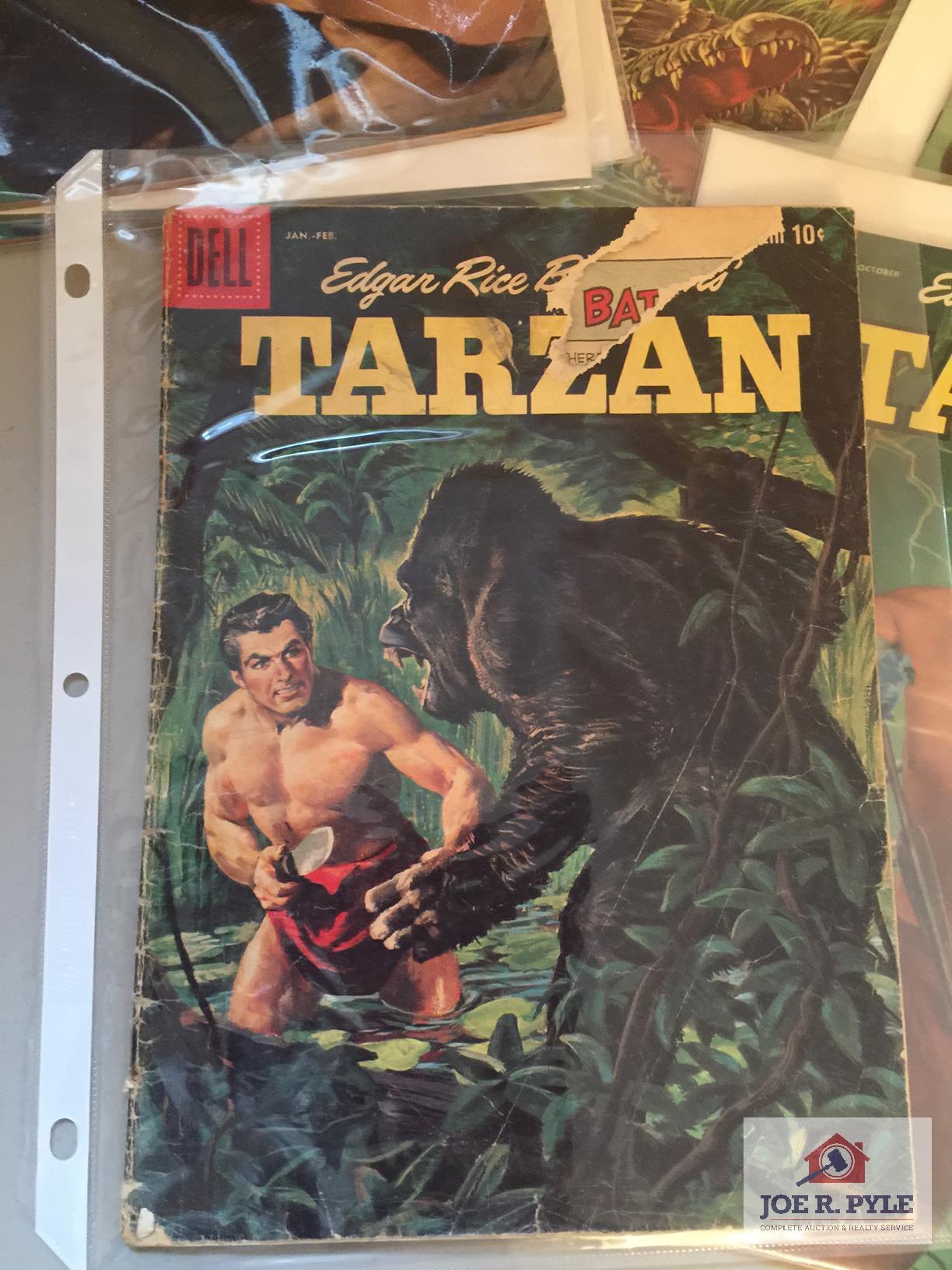 Lot of thirteen (13) 1950's Tarzan 10 cent comic books average condition with wear