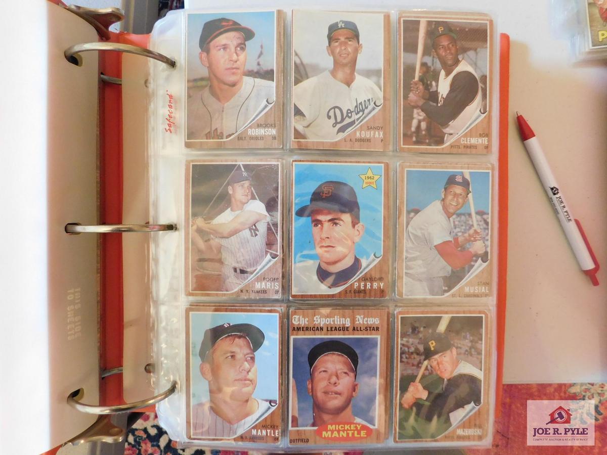 1962 Topps BB 345 different cards: Lots stars, semi-stars, specials, Babe series, etc.