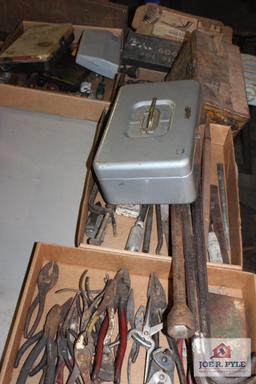 Tool box ,sockets, screw drivers, hammers