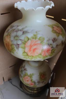 Hand painted gone with the wind lamp