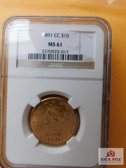 1891 CC $10 MS 61