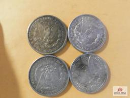 4 Morgan Silver Dollars 1921 & 1883