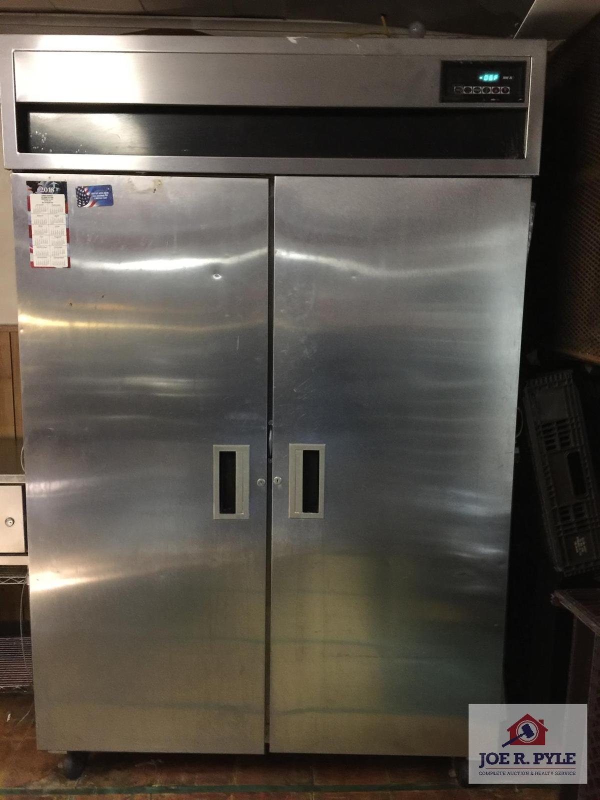 MC II double door stainless steel freezer 50" x 33" x 78"
