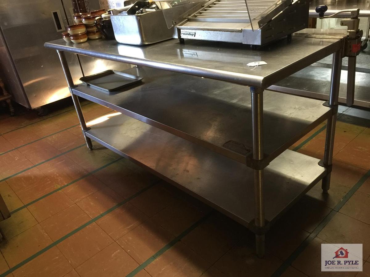 Stainless steel prep table 72" X 30" x 36"