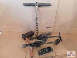 Group Of Antique Tools- Breast Drills, Auger