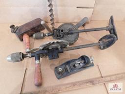 Group Of Antique Tools- Breast Drills, Auger