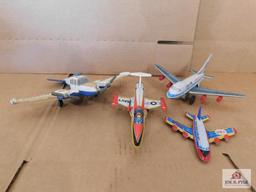 Group Of Vintage Tin Airplanes