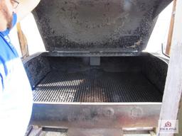 16 ft concession trailer w smoker, tru 2 door fridge, 2 single pan volroth food warmers, cold table,