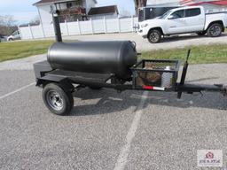 Lang pull behind offset smoker w wood box