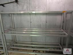 aluminum shelving approx. 24 inches wide, 60 inches tall, 72 inches long