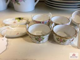 Noritake Azalea: 2 butter pats, 4 butter dishes, and 2 Mayonnaise ladle