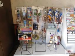 Flags, wind chimes, necklaces and key chains