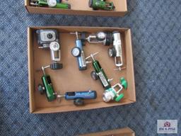 Flat of misc. oxygen tank regulators