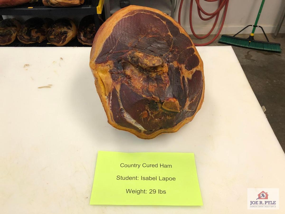 Country Cured Ham (29lbs) | Student: Isabel Lapoe