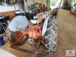 8N Ford farm tractor, side mower