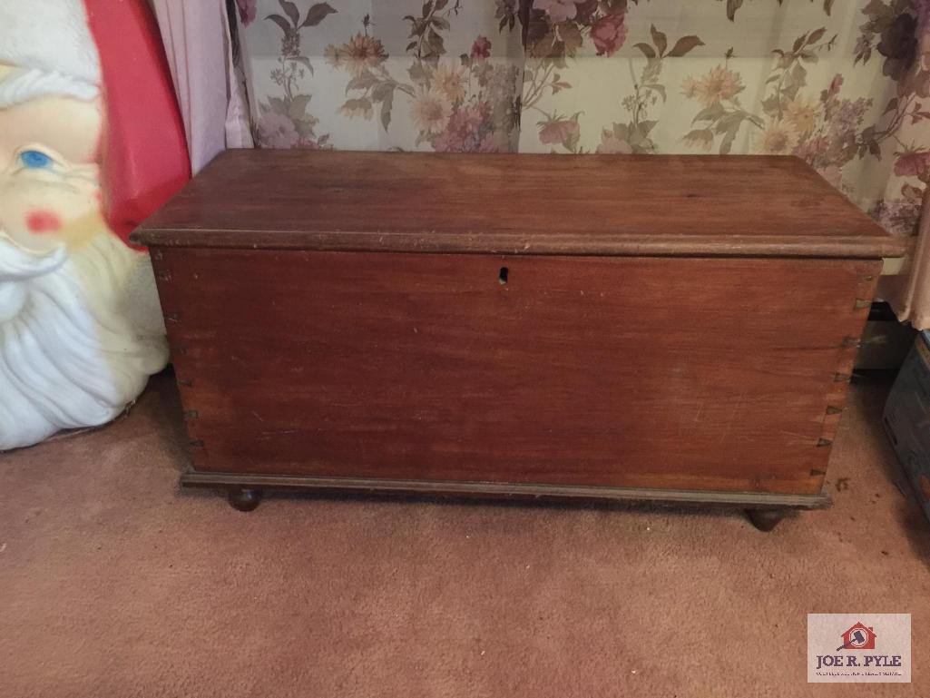 Early antique dovetailed chest