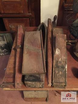 Primitives: slaw cutter, horse hame, wood planter, etc.