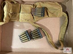 Battle Pack bandoleer containing loaded & empty ammunition