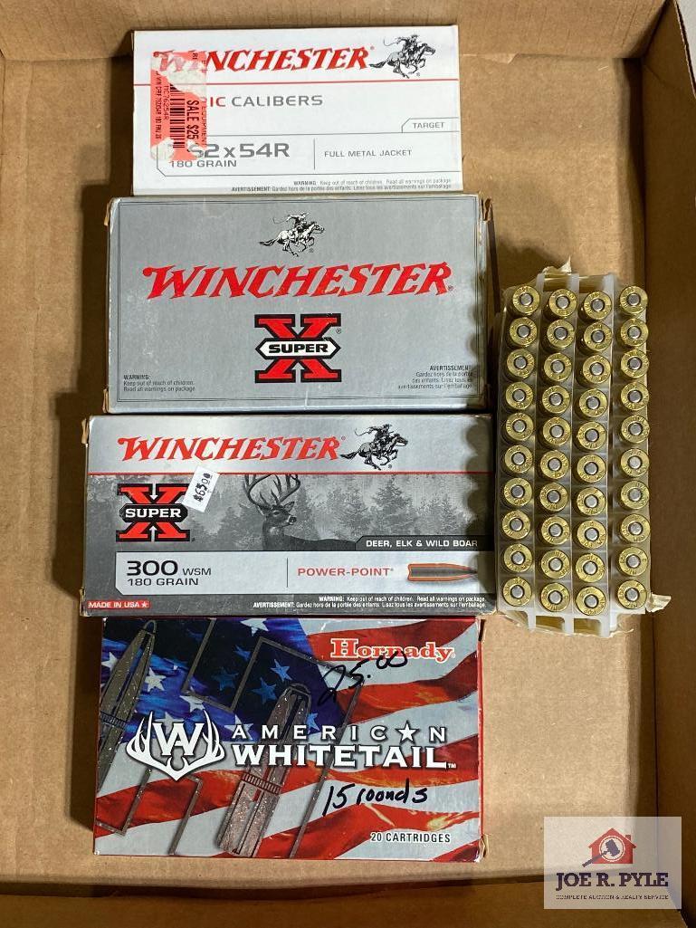 Ammo Lot: .308 Win, 7.62x54R, .300 WSM, 7mm Rem Mag, .338 Win Mag