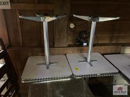 Six 2' metal tables