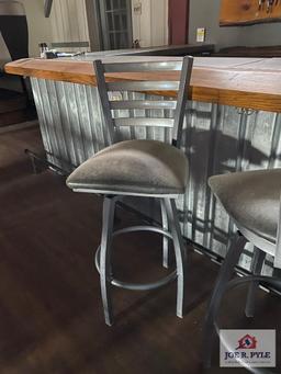 6 metal bar stools