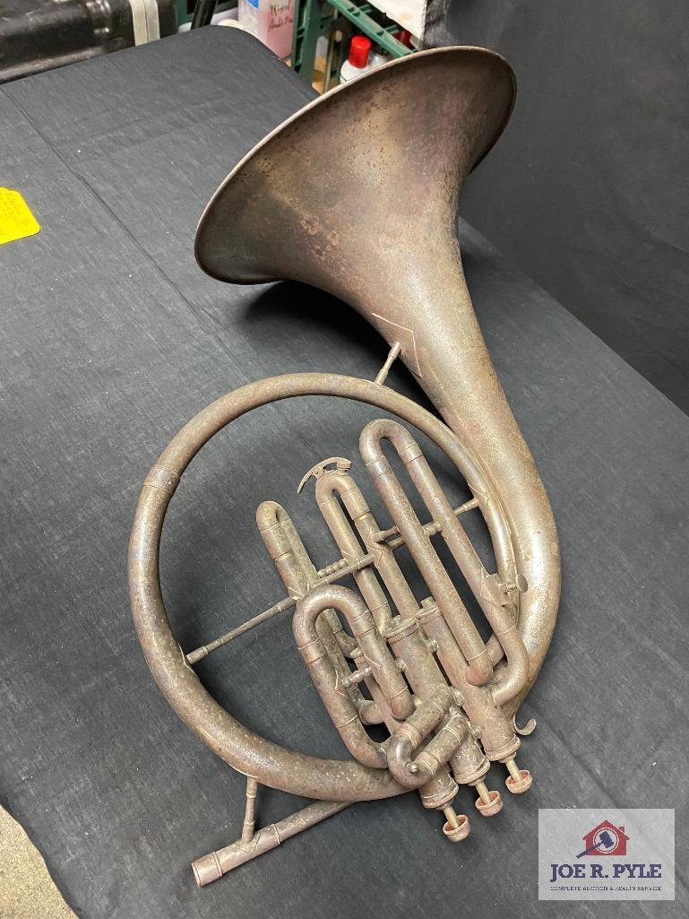 Ohio Band Instrument Co Mellophone F/E flat #19415, between 1853-1915, no case