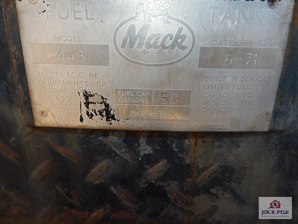 1971 Mack DM800 off road truck triple frame w/ 20' stainless steel dump bed