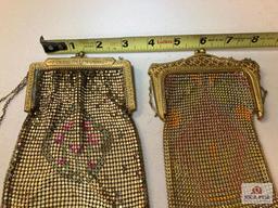 2 vintage ladies enameled purses