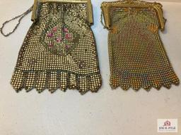 2 vintage ladies enameled purses
