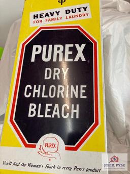 Purex Dry Chlorine Bleach advertising front for vending machine 27" x 8"