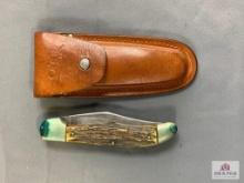 [430] Two large folding knives, 1 with sheath