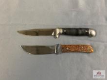 [394] Two fixed blade knives: Remington & Imnperial