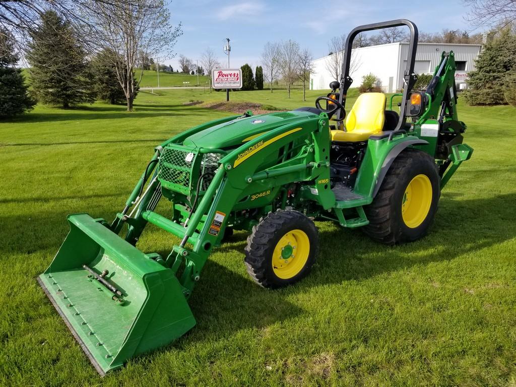 John Deere 3046R Tractor W/ John Deere H165 Lower