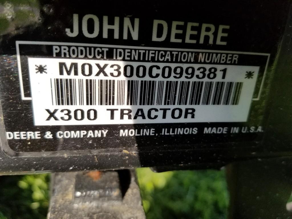 John Deere X300 Mower