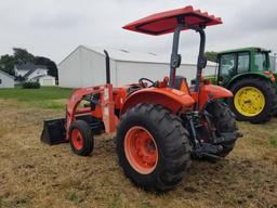 2008 Kubota M7040 Tractor W/Woods QT LU126 Loader