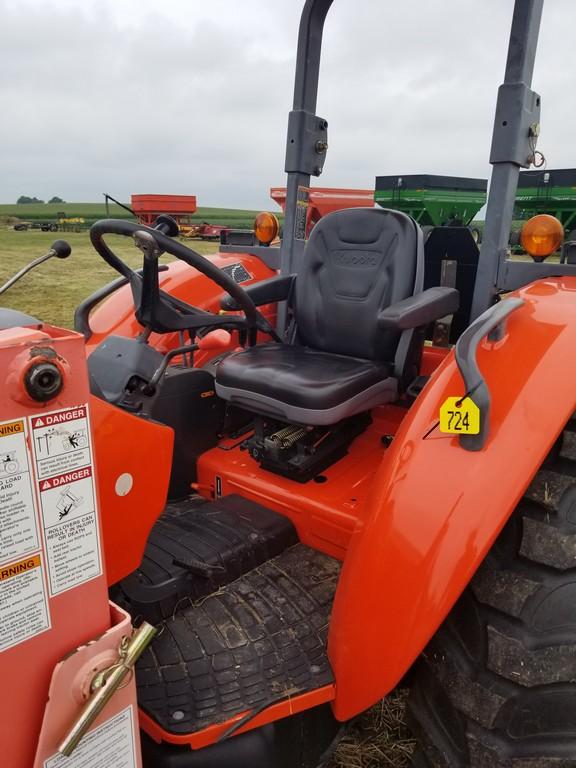 2008 Kubota M7040 Tractor W/Woods QT LU126 Loader