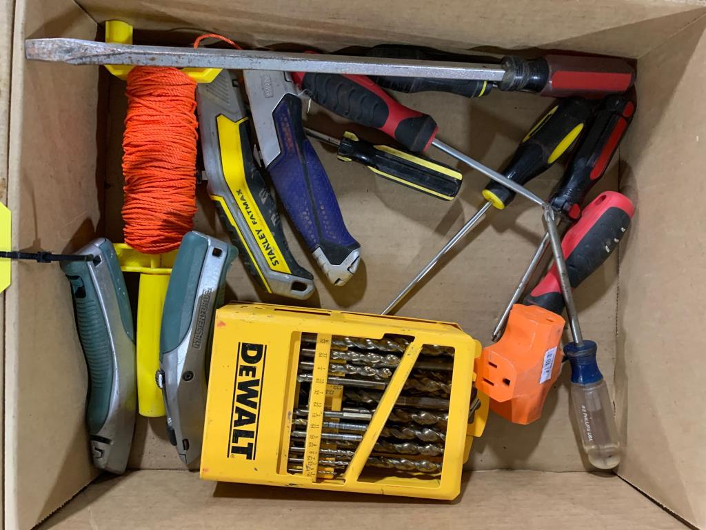 Boxes of Wrenches, Drills Bits, Screw Drivers